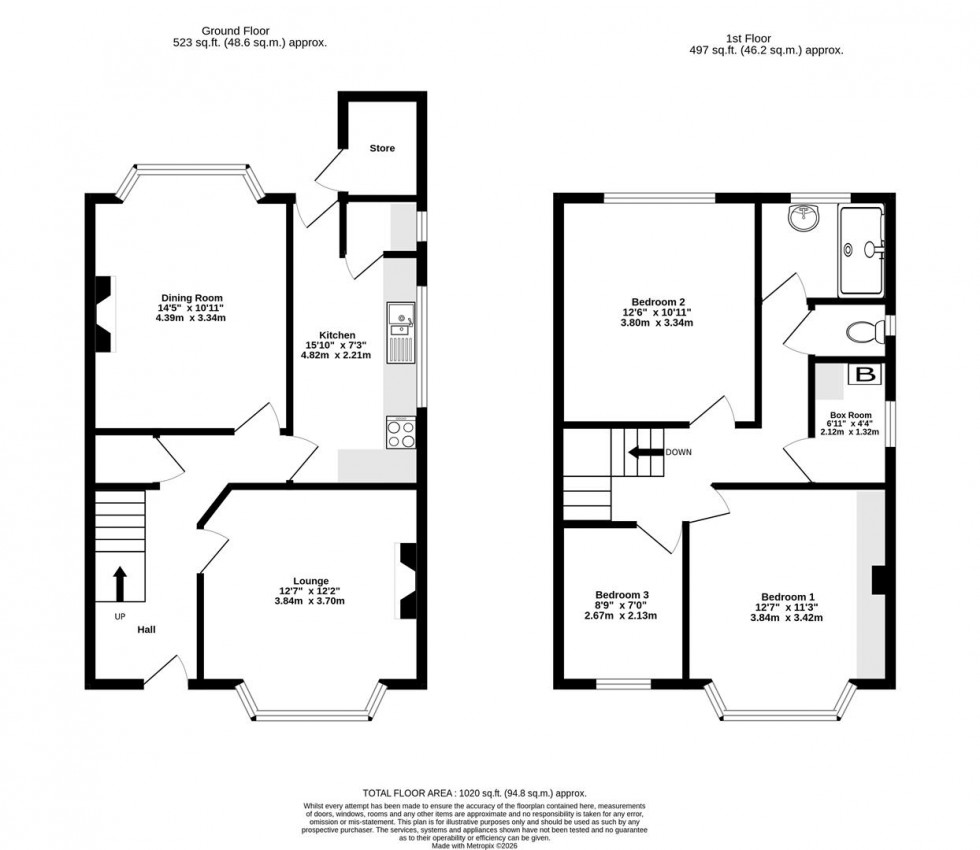 Floorplan for Broadway West, York