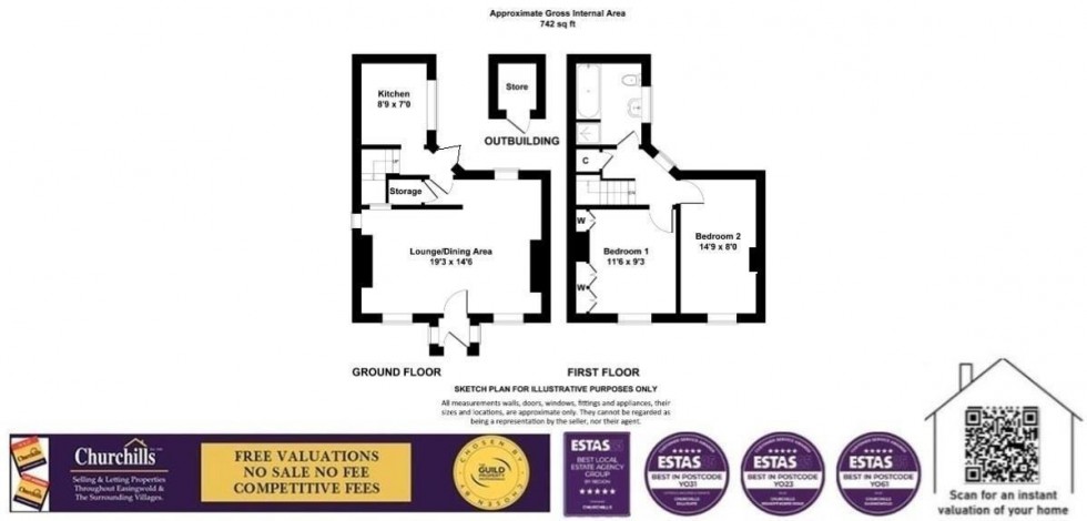 Floorplan for Church View, Roecliffe, York