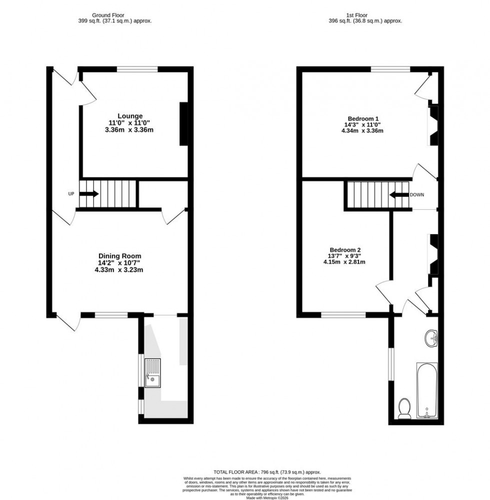 Floorplan for Darnborough Street, York