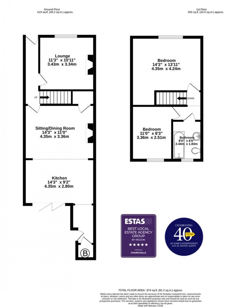 Floorplan for Darnborough Street, Clementhorpe, York