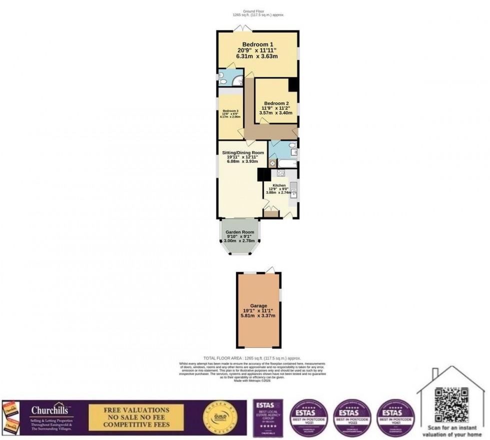 Floorplan for Brandsby Street, Crayke, York