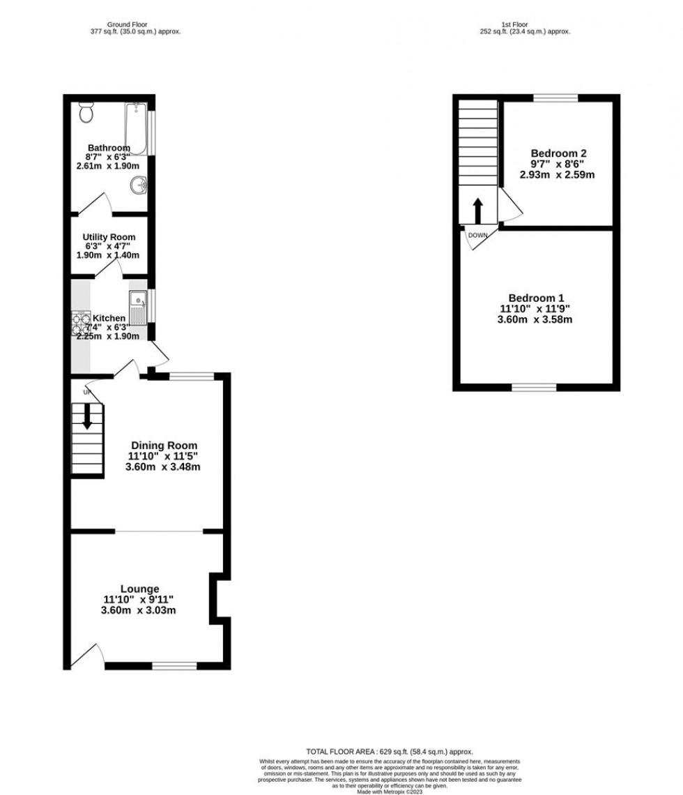 Floorplan for Rosslyn Street, Clifton