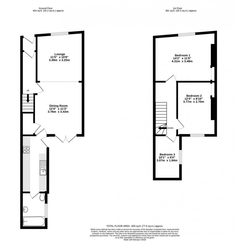 Floorplan for Eldon Street, York