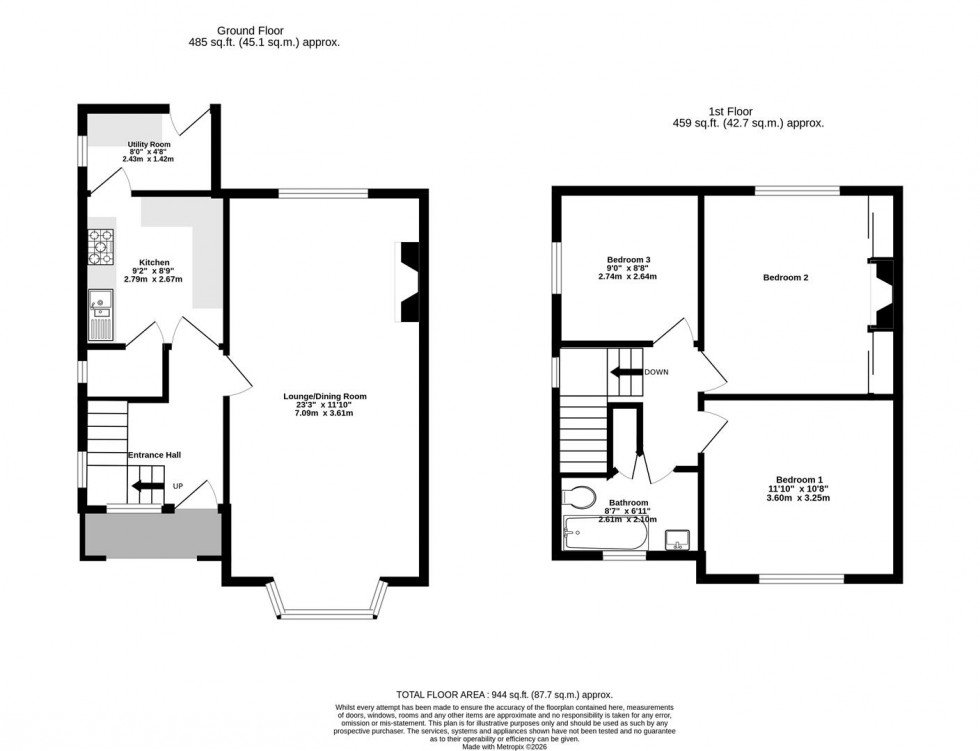 Floorplan for Lister Way, York