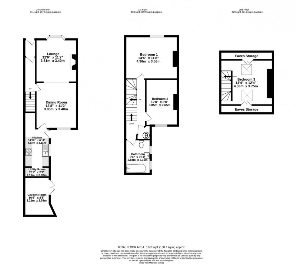 Floorplan for Scott Street, York