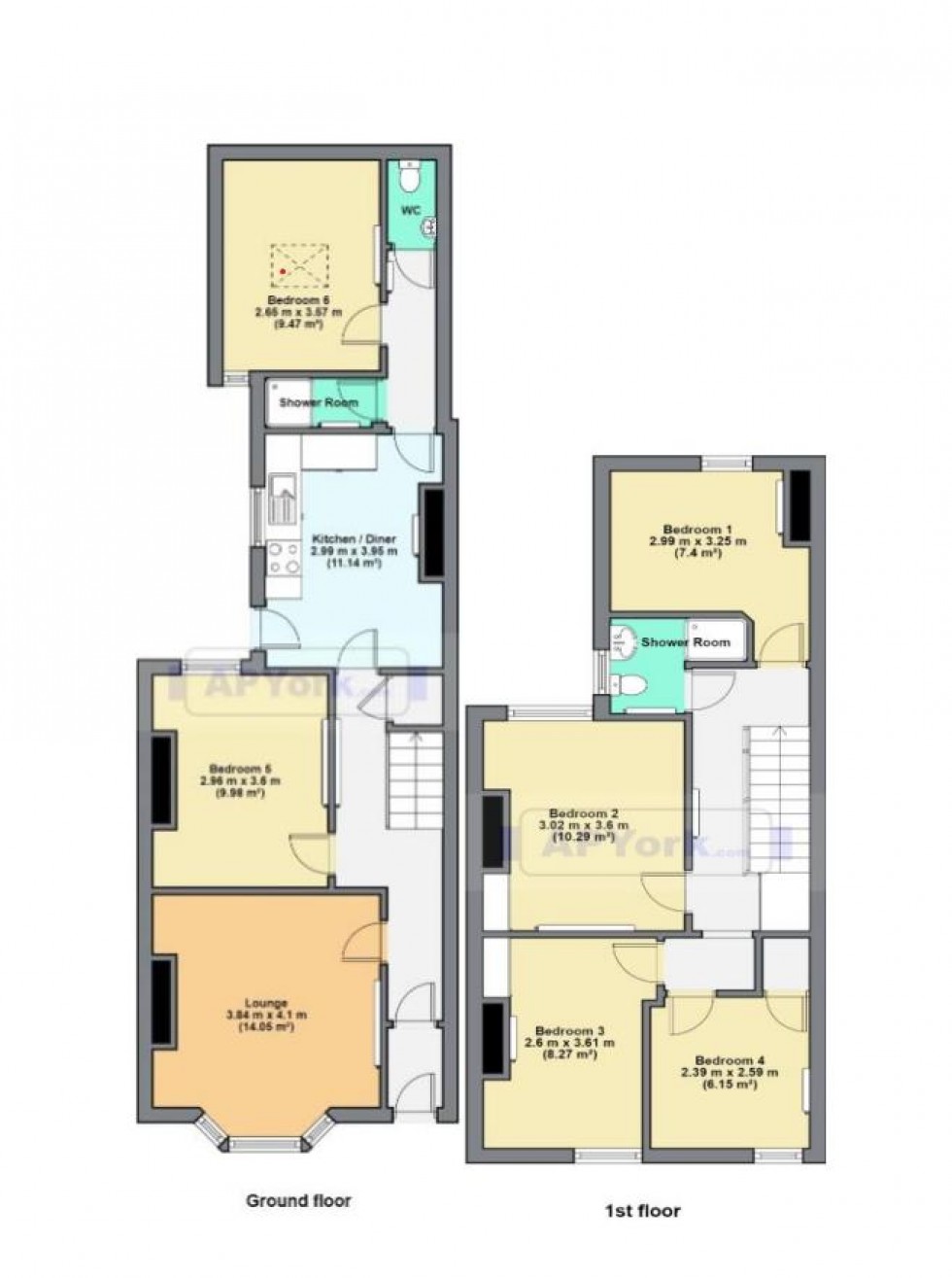 Floorplan for Harcourt Street, York