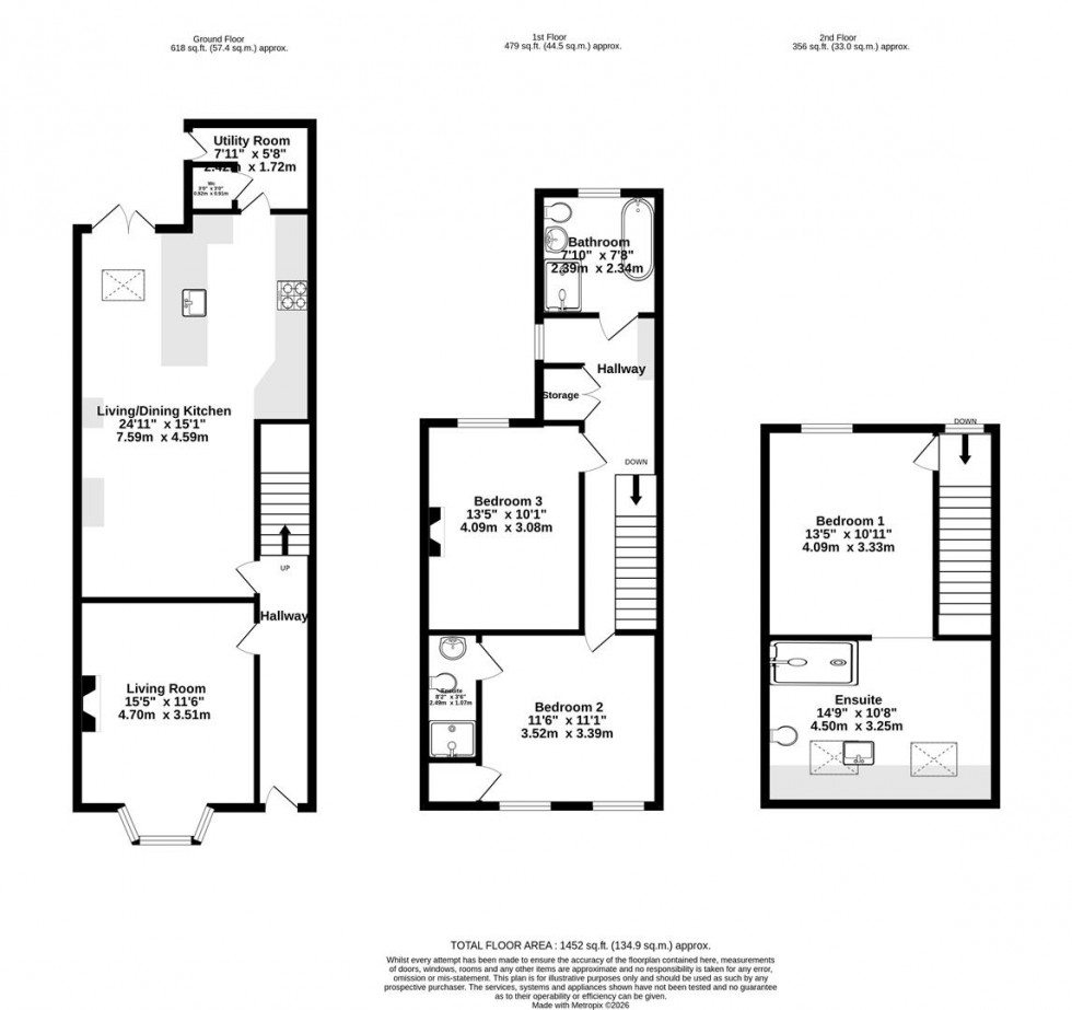 Floorplan for Penleys Grove Street, York