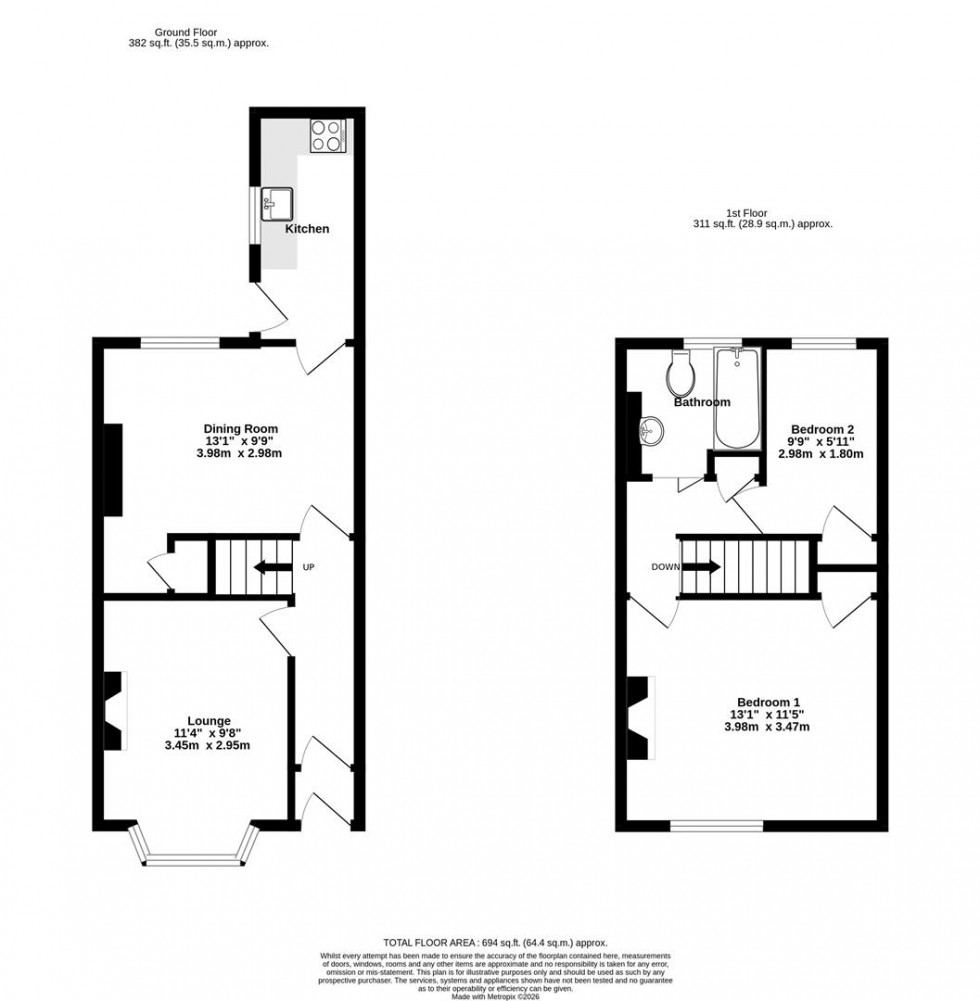 Floorplan for Russell Street, York