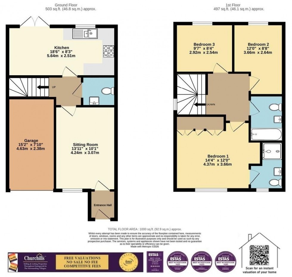 Floorplan for Aspen Road, York
