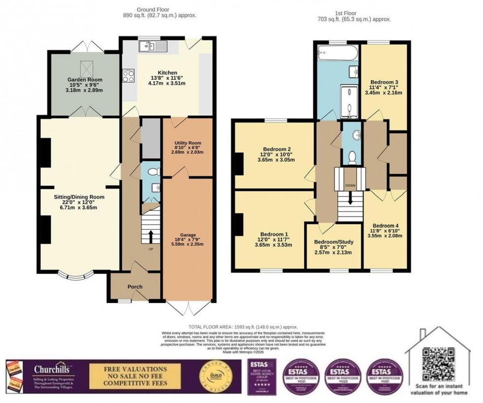Floorplan for Gracious Street, Huby, York
