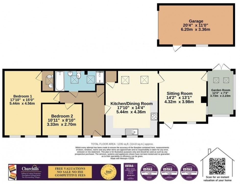Floorplan for Sterne Way, Sutton-On-The-Forest, York