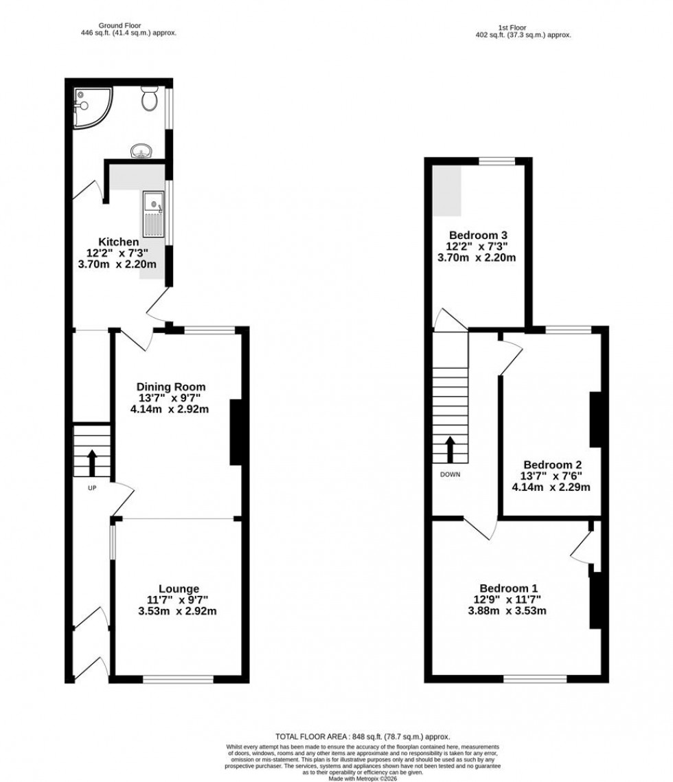 Floorplan for Chatsworth Terrace, York