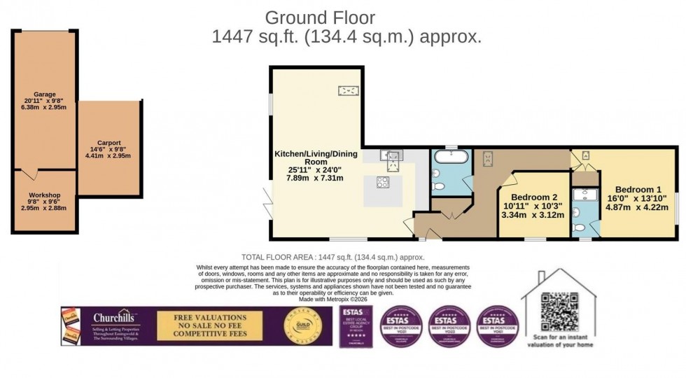 Floorplan for Stillington Road, Easingwold, York