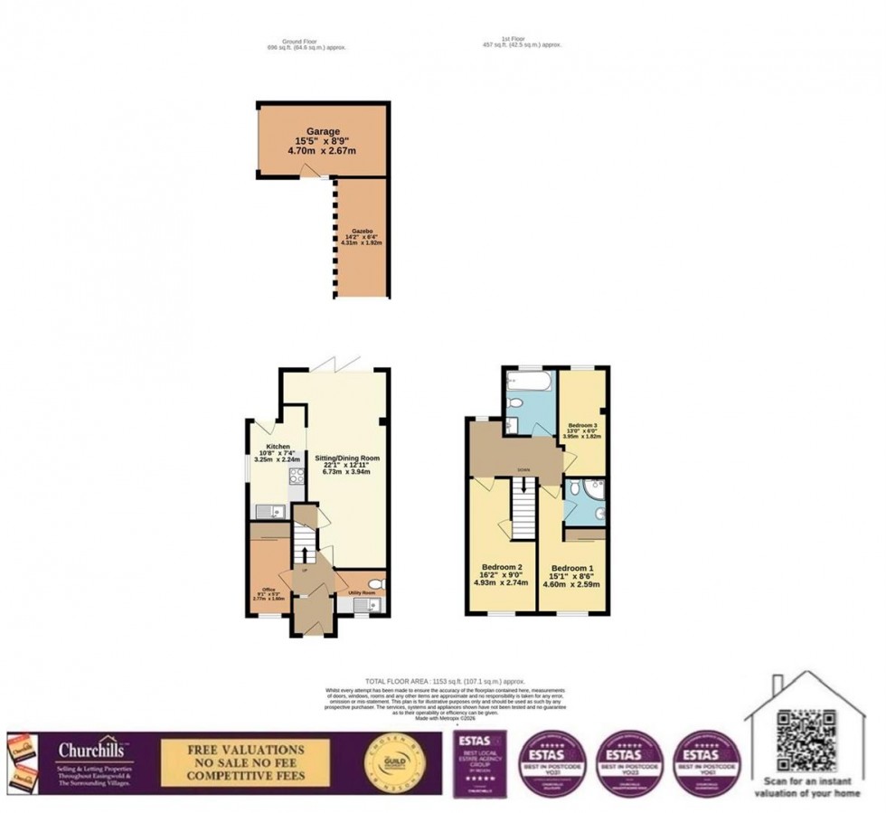 Floorplan for South Back Lane, Stillington, York