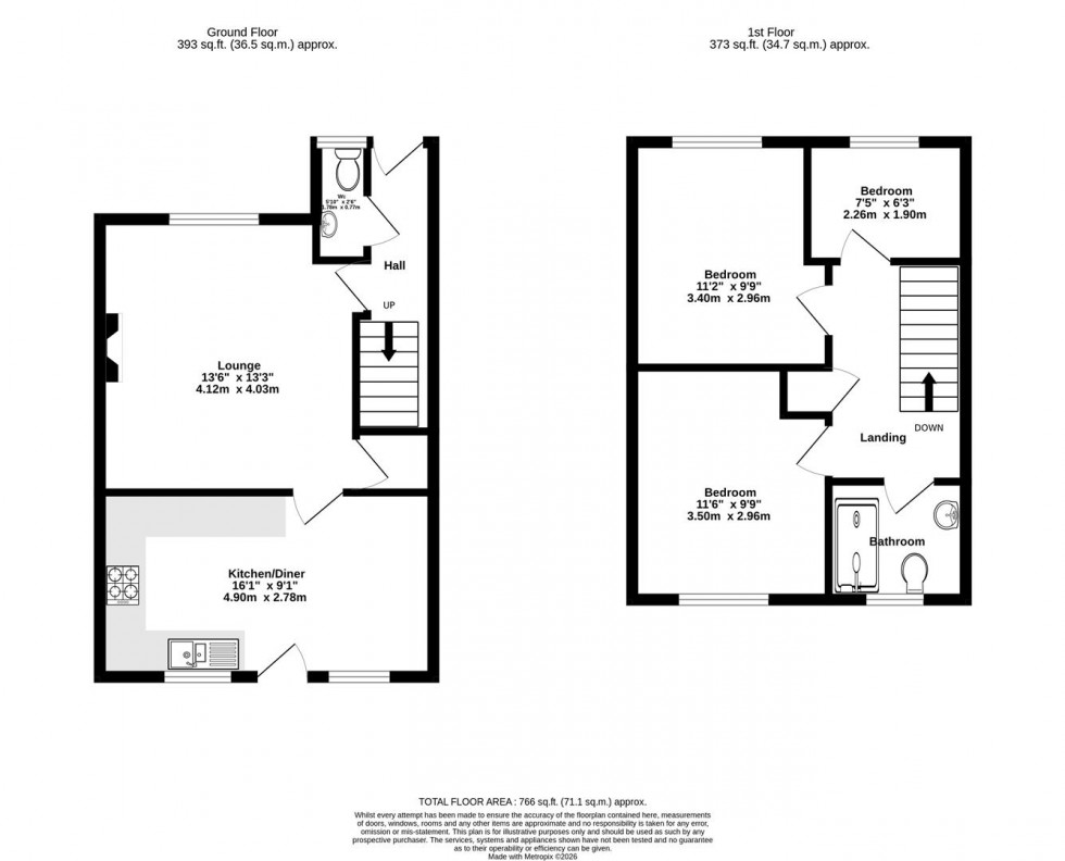 Floorplan for Braithegayte, Wheldrake, York