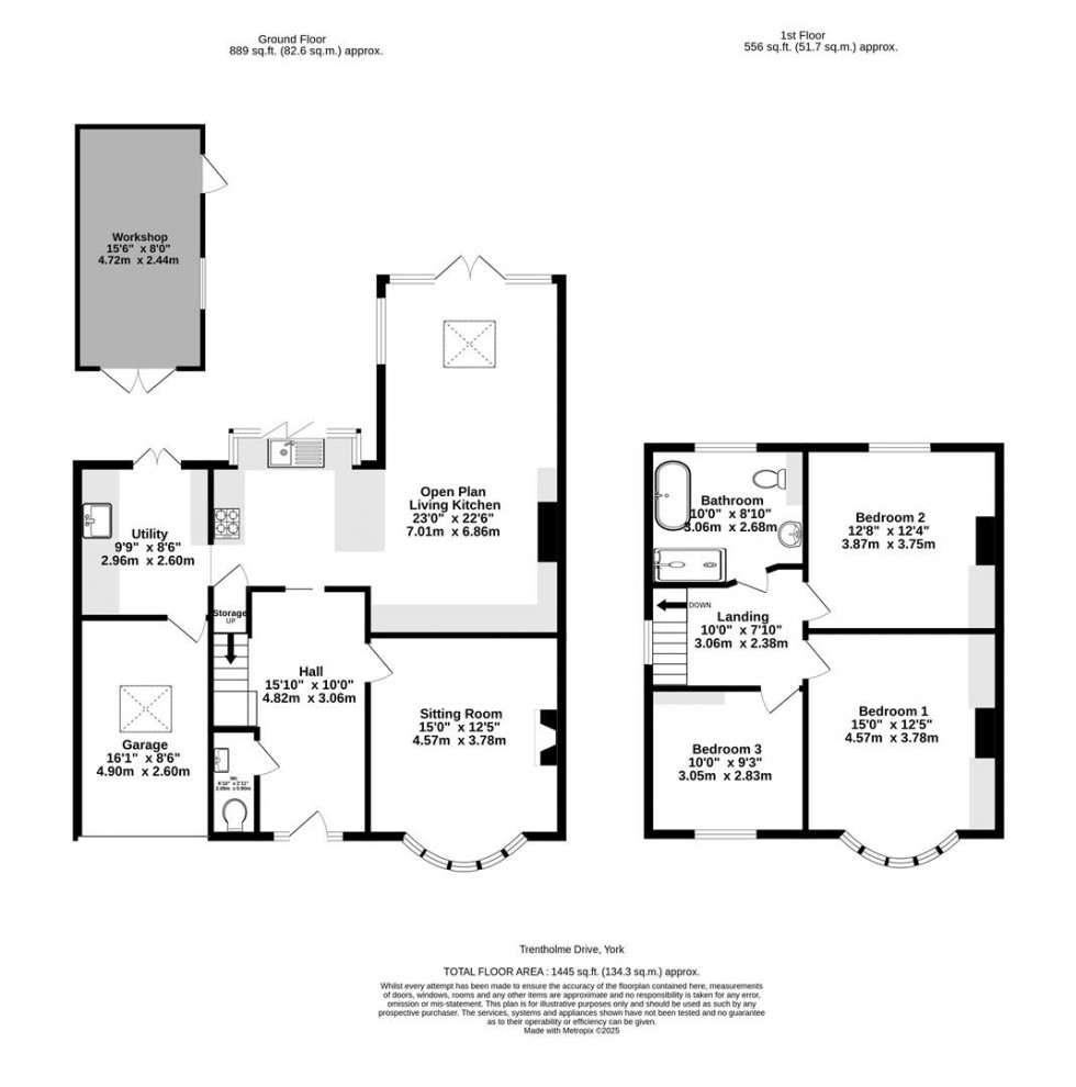 Floorplan for Trentholme Drive, York