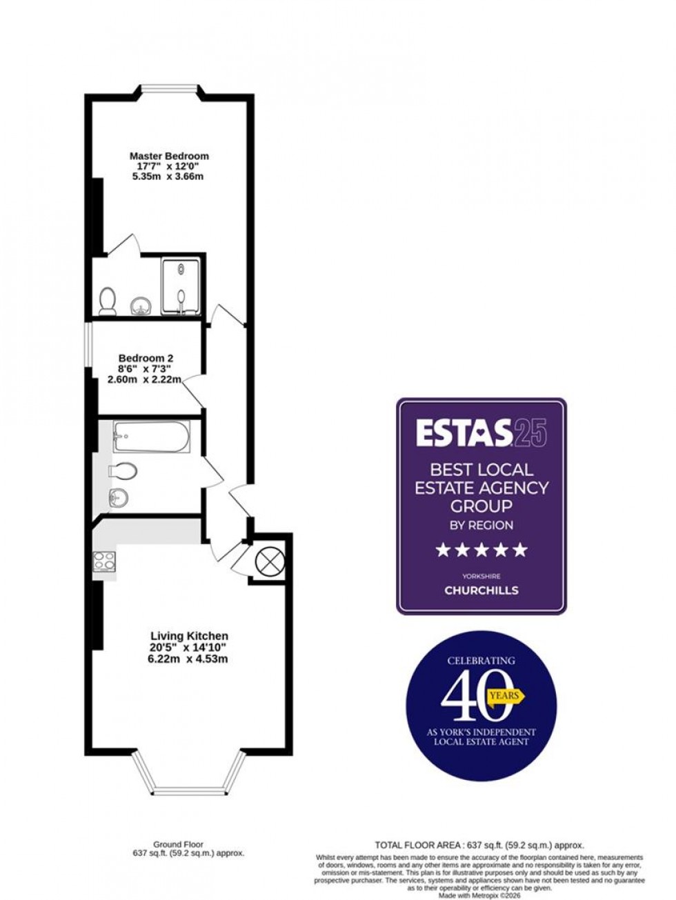 Floorplan for Priory Street, York