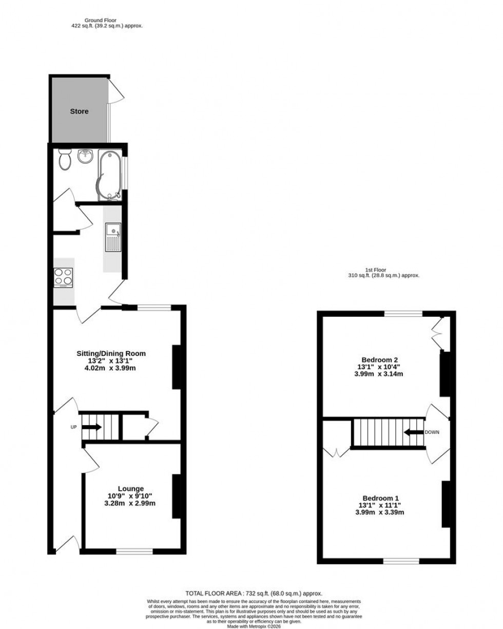 Floorplan for Sutherland Street, York