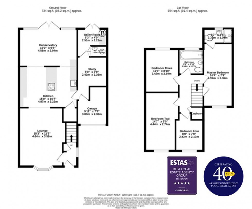 Floorplan for 20 Flaxman Croft, Copmanthorpe, York