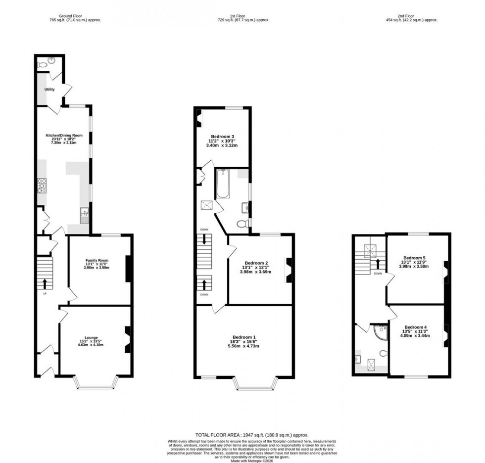 Floorplan for Telford Terrace, York