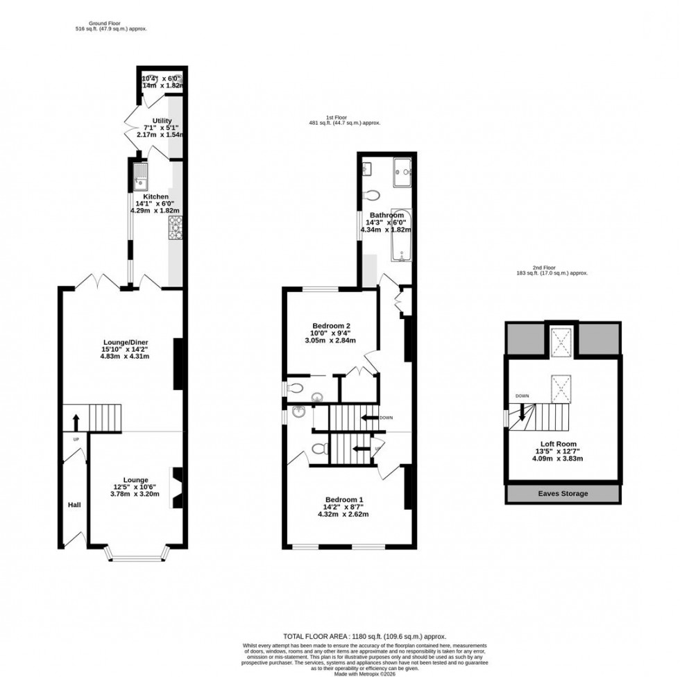 Floorplan for Prices Lane, York