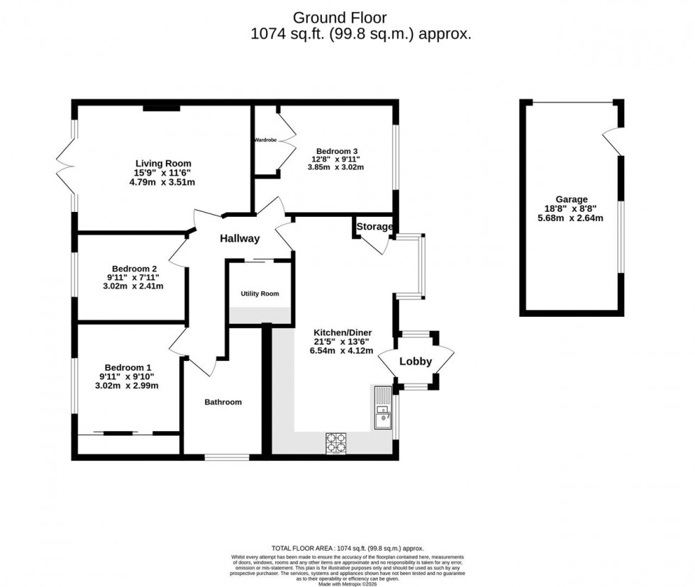 Floorplan for Kestrel Wood Way, York