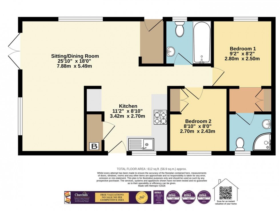 Floorplan for Residential Park, Lower Dunsforth, York