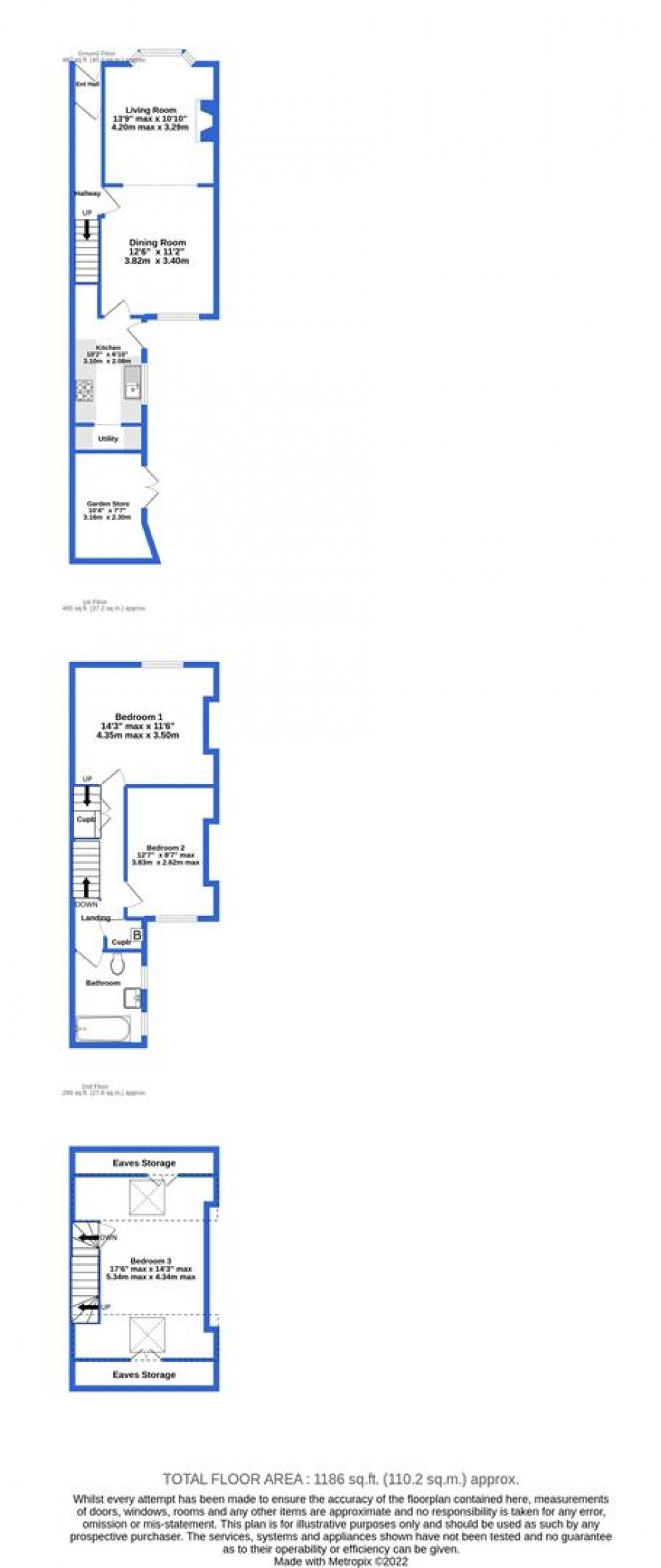 Floorplan for Scott Street, York