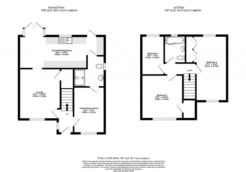 Floorplan for Thorntree Grove, York