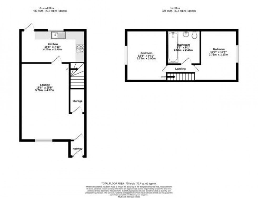 Floorplan for Bowling Green Croft, York