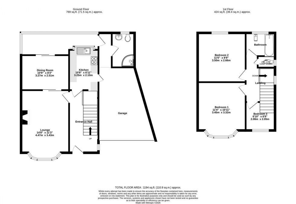Floorplan for Howe Hill Close, York