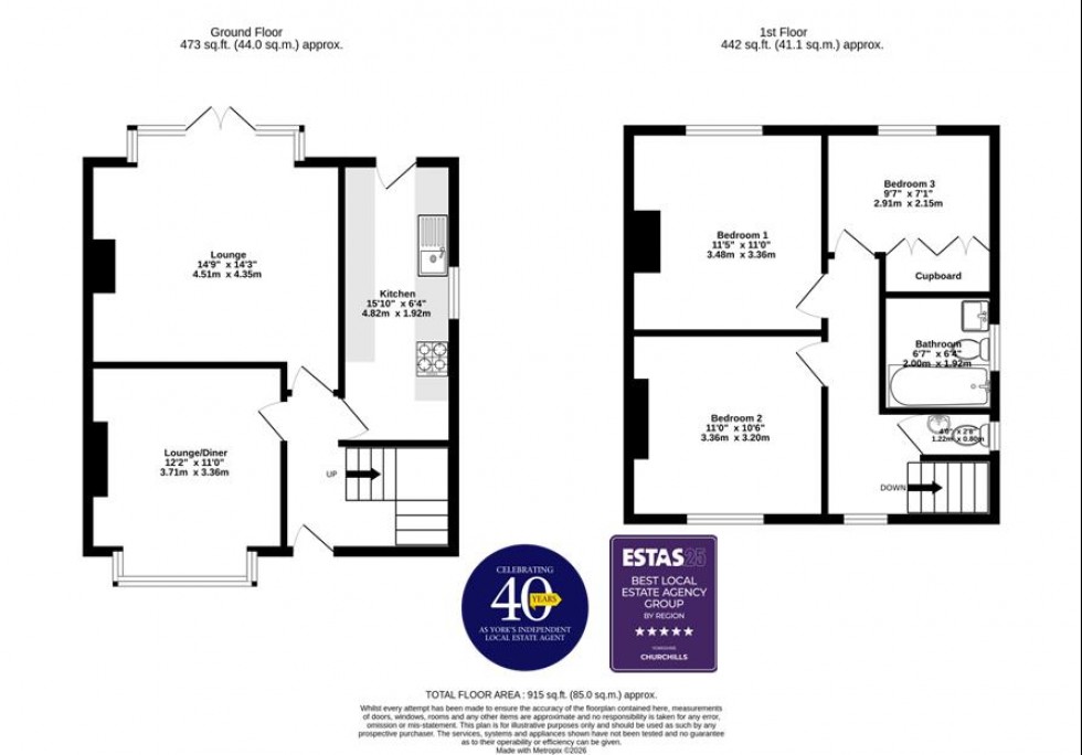 Floorplan for Melrosegate, York