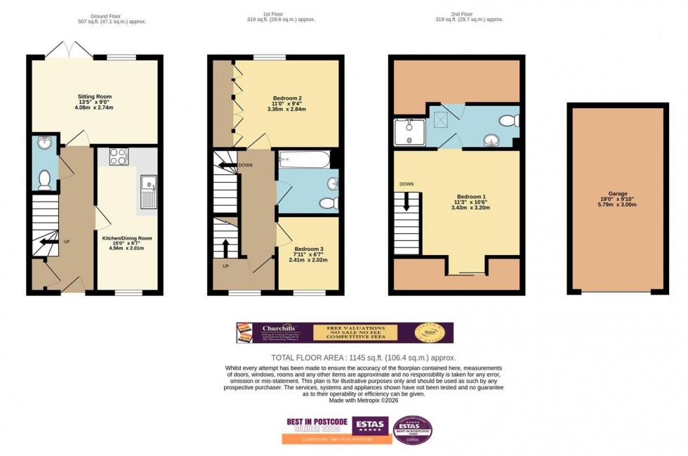 Floorplan for Willow Grove, Boroughbridge, York