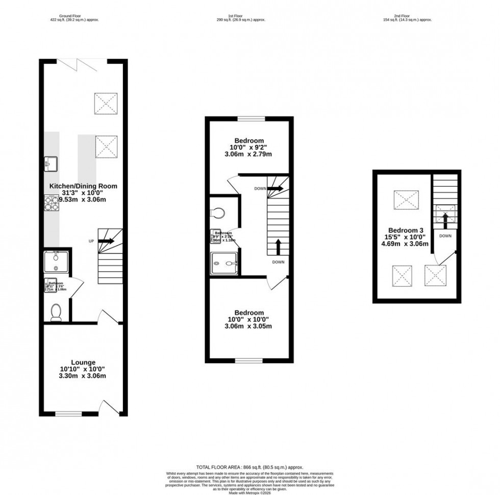 Floorplan for Dale Street, York