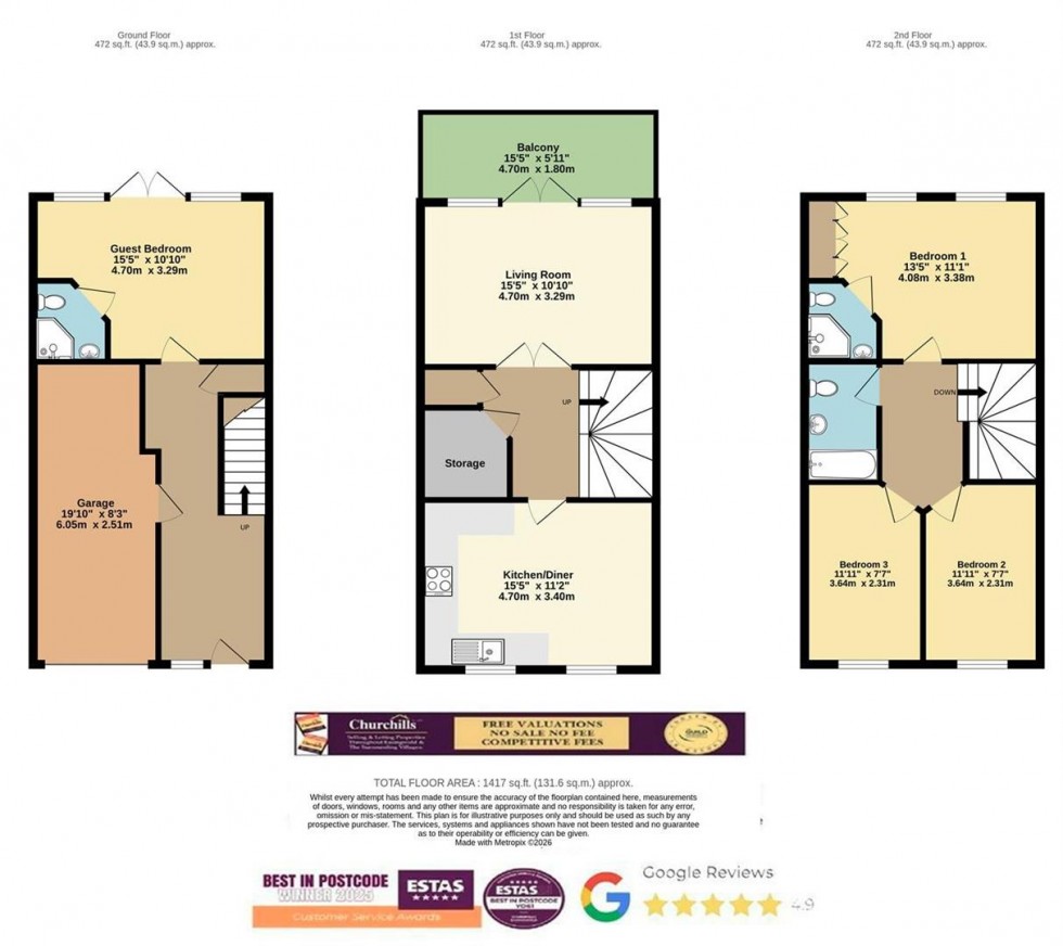 Floorplan for Waterside, Boroughbridge, York