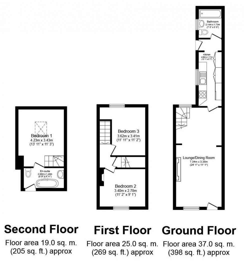 Floorplan for Rosebery Street, York