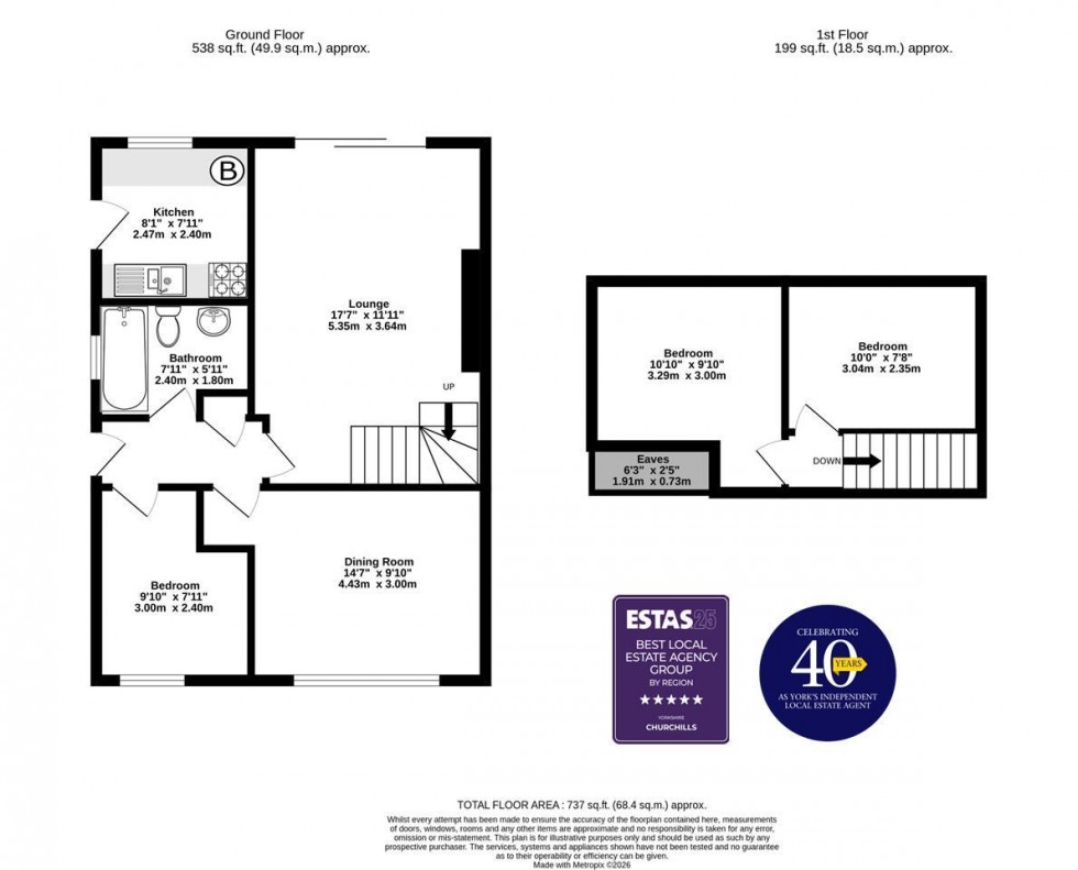 Floorplan for Deepdale, Woodthorpe