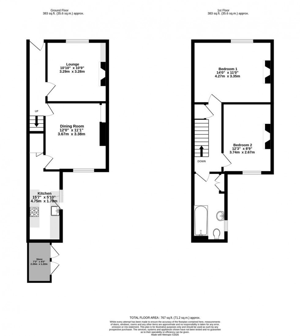 Floorplan for Eldon Terrace, York