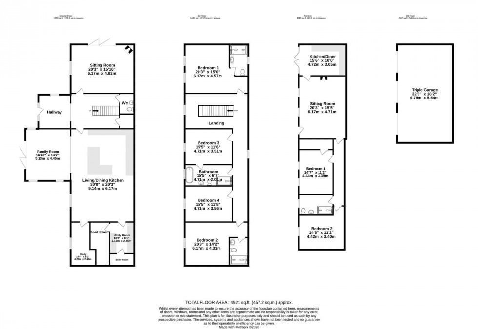 Floorplan for Lodge Farm Barns, Dunnington