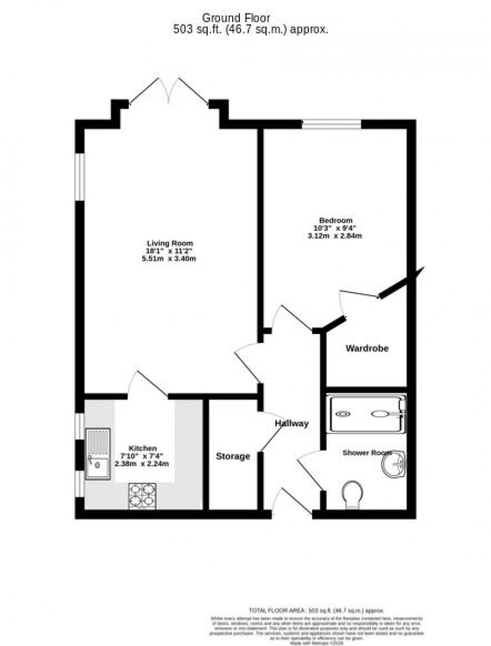 Floorplan for Top Lane, Copmanthorpe