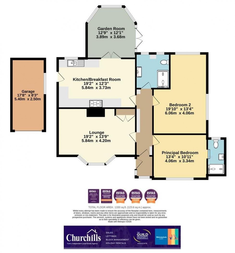 Floorplan for Grosvenor Cottage, St. Oswalds Close