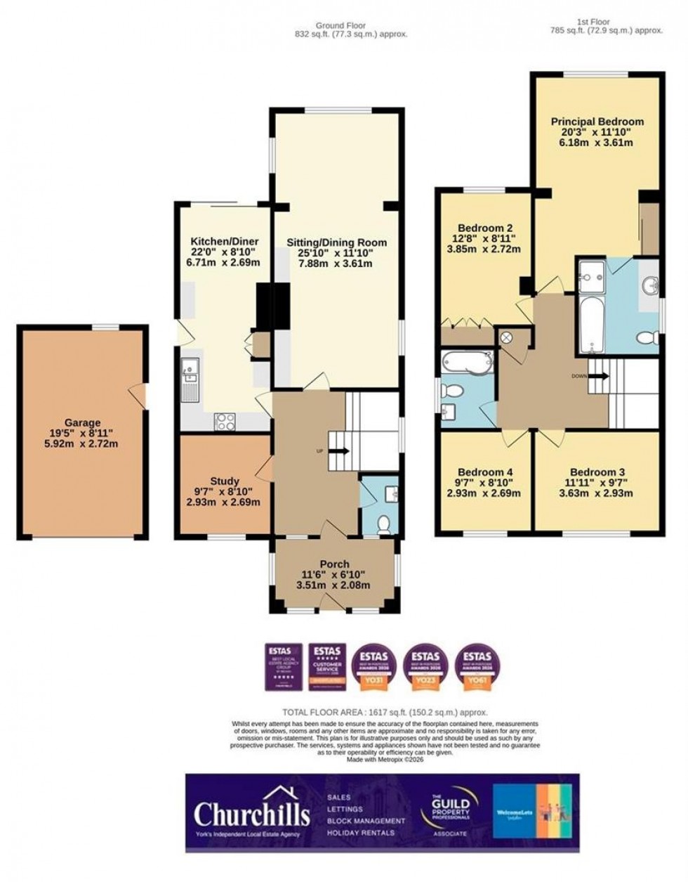 Floorplan for Grey Close, Sutton-On-The-Forest, York