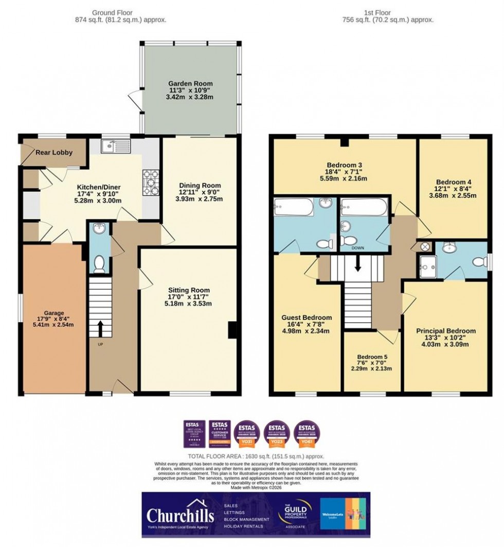 Floorplan for Whiteoak Avenue, Easingwold, York