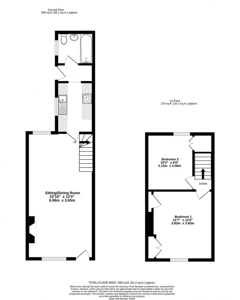 Floorplan for Dudley Street, The Groves