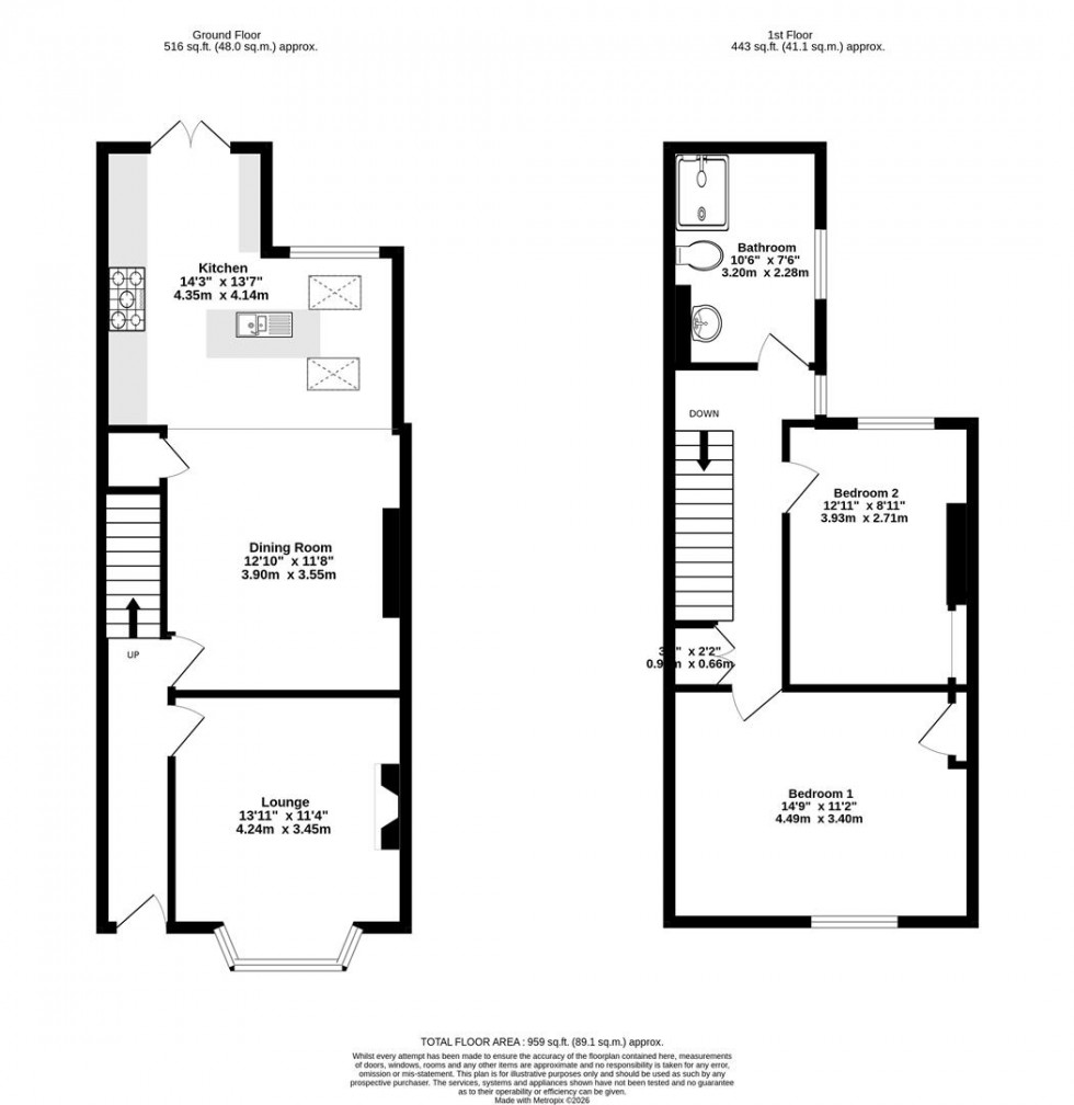 Floorplan for Scott Street, Off Scarcroft Road