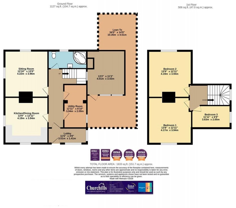 Floorplan for Moor Lane, Myton On Swale, York