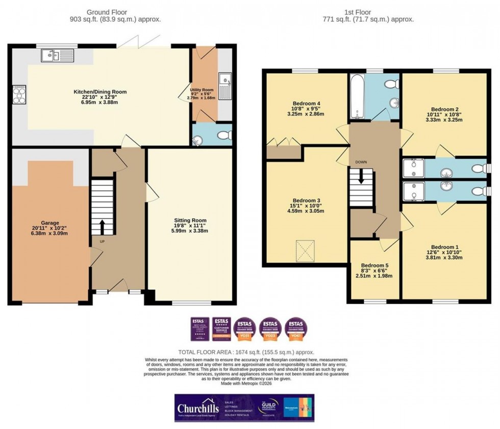 Floorplan for Farefield Close, Dalton, Thirsk