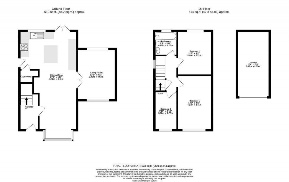 Floorplan for Oaklands, Strensall
