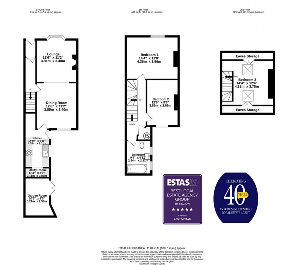Floorplan for Scott Street, York