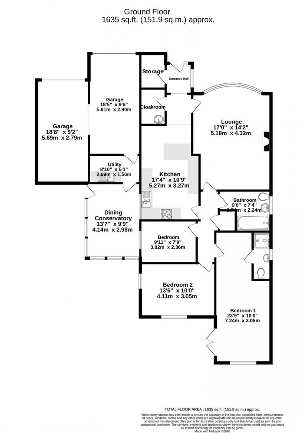 Floorplan for Kitty Garth, Wheldrake